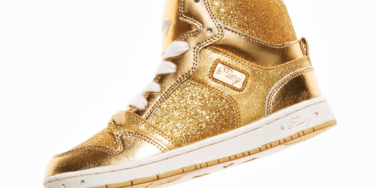 metallic gold sneakers