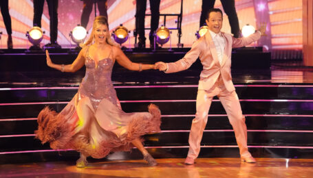 Star Ariana Madix performs a quickstep with professional Pasha Pashkov. Photo by Disney/Erin McCandless.