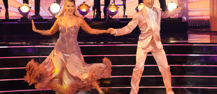 Star Ariana Madix performs a quickstep with professional Pasha Pashkov. Photo by Disney/Erin McCandless.