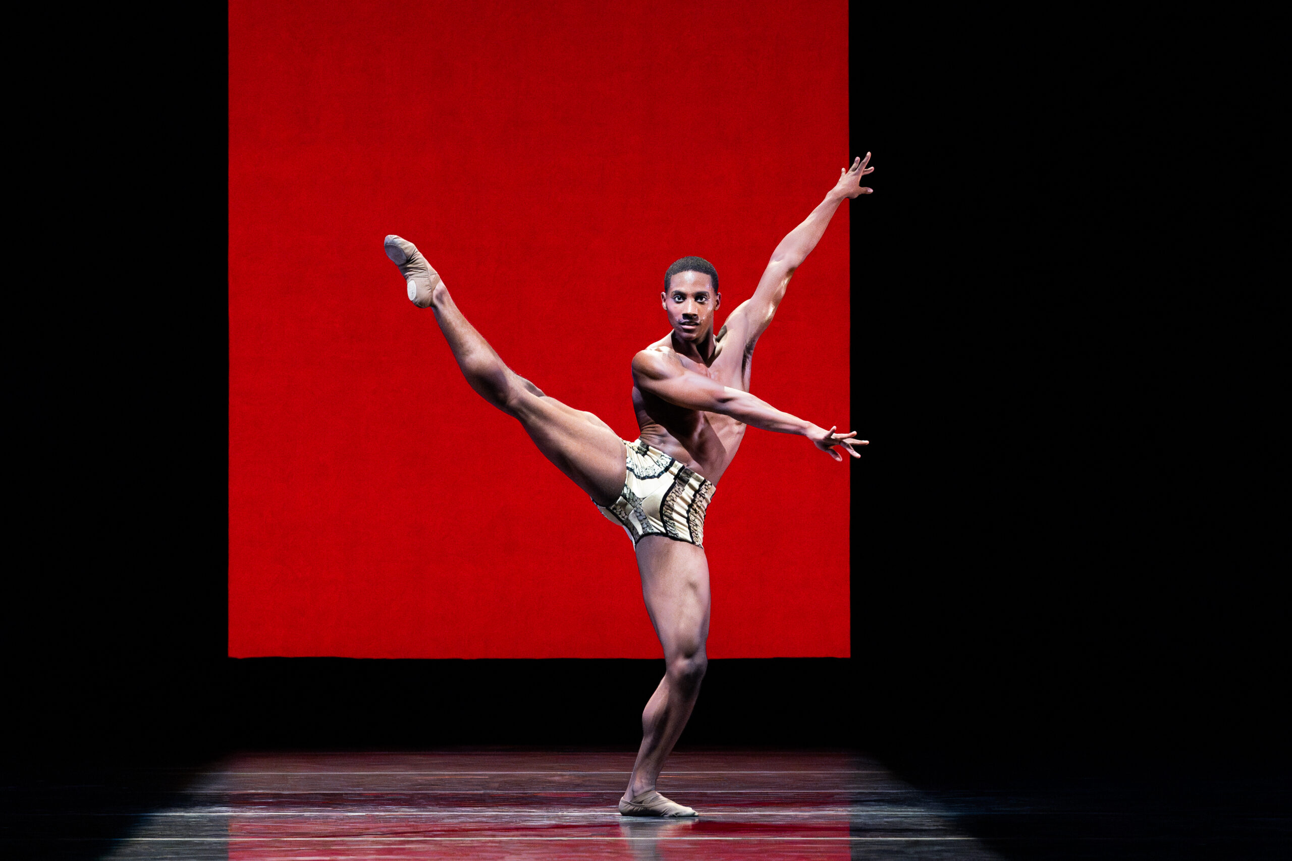 Eric Best of Houston Ballet performing on stage.