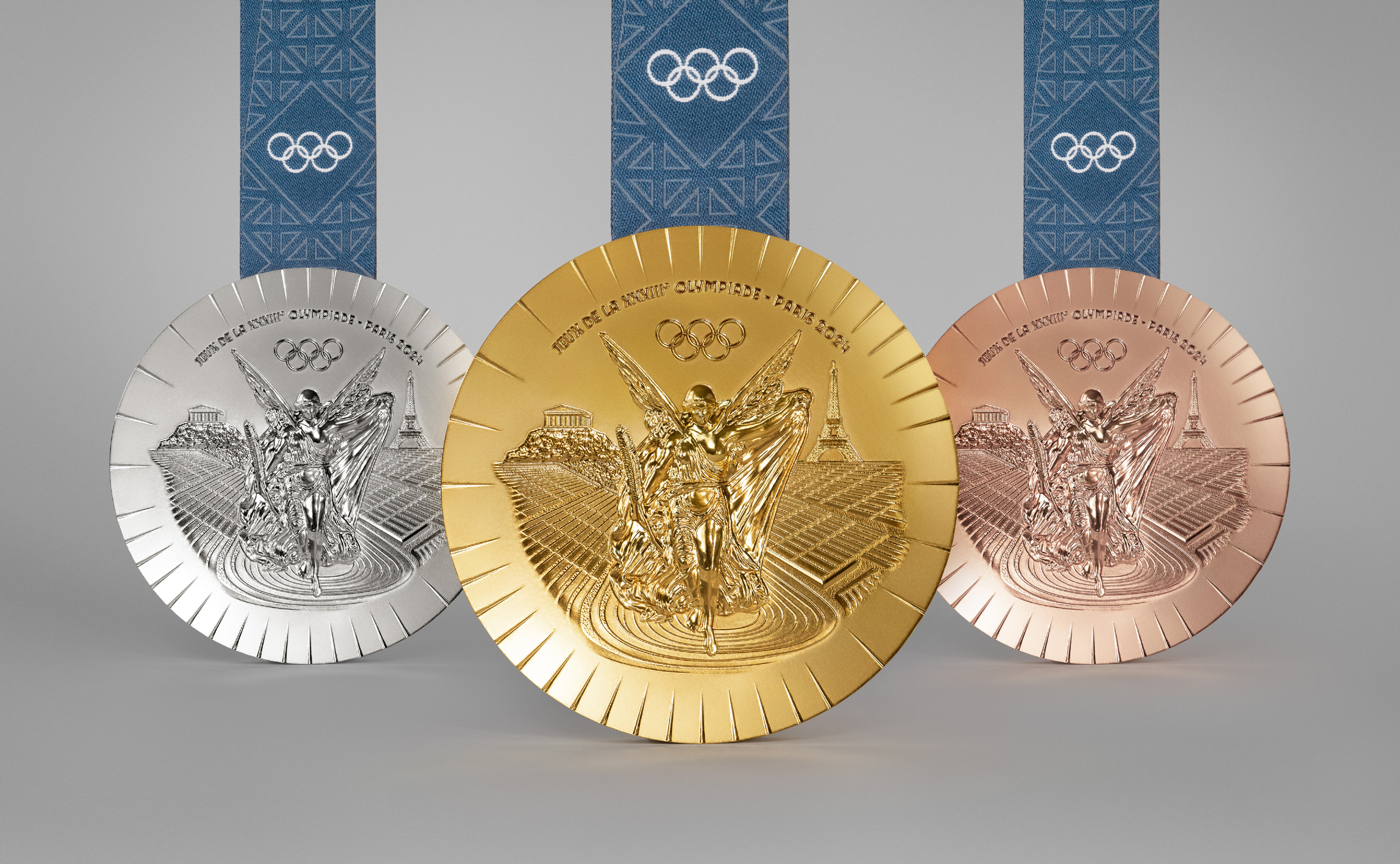 The medals of the Paris 2024 Olympic Games.